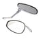 2PCS Motorcycle Oval Chrome Rear View Glasses Mirror For Ducati KTM KawasakiJ 3C