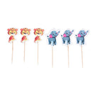 24pcs Animal Cake Toppers Jungle Safari Party Cupcake Birthday DecorationB Nw