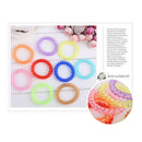 5Pcs Colorful Elastic Telephone Wire Cord Head Ties Hair Band Rope Ponytail  ME