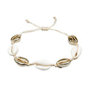 Handmade Natural Seashell Hand Knit Bracelet Shells Bracelets Beaded Strand