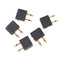 5Pcs 3.5mm pro airline airplane golden plated headphone jack plug adapter JR