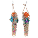 Set Of 2 Rattan Parrots Toys