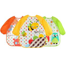 Cartoon Baby Bib Waterproof Colored Infant Long Sleeve Apron Coverall Smock A