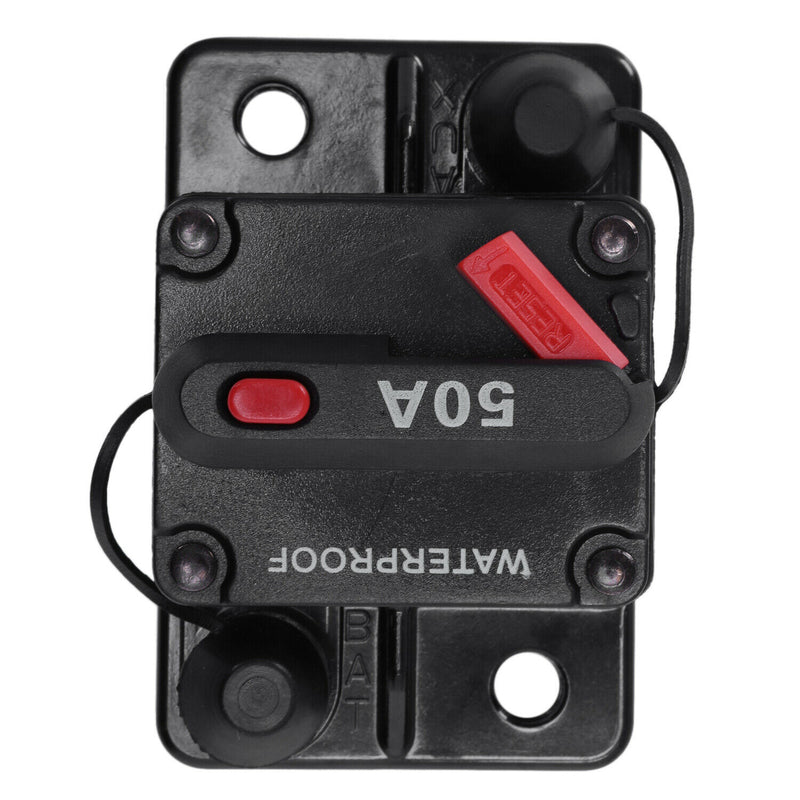 12V/24V Car Marine Audio Fuse Holder 50A Manual Reset Circuit Breaker E3A3