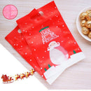50Pcs Christmas Gift Bag Nougat Cookies Packaging Zipper Closure Bag Baking