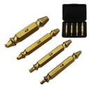 4 IN 1 Titanium Screw Extractor Drill Bits Guide Broken Damaged Bolt Remover #
