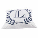 18 x 18 inch Linen Throw Pillow Case Leaf Letters Pattern Decorative Square