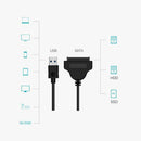 USB 3.0 to SATA 3 Adapter Cable 6Gbps Support 2.5 Inch SSD Hard Disk Drive