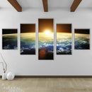 5 Panels Canvas Wall Art Hanging Painting Pictures Earth Hanging Ornaments