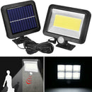 100LED Solar Power PIR Motion Sensor Outdoor Garden Lamp Security COB Wall Light