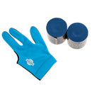 Man Woman Elastic 3 Finger Left Hand Gloves for Billiard Pool Snooker Cue + 2