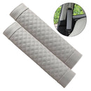 2pcs Stylish Driving Car PU Safety Seat Belt Pads Cover Protector gray