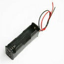 2 Pcs Black Plastic Storage Case Box Holder Wired For 2 x AA Batteries LJ