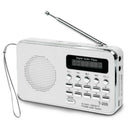 Portable Mini Am Fm Radio Stereo Speaker Support Sd/Tf Card With Usb(White) P5H7