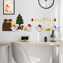 4pcs Christmas Little Mouse Wall Stickers Children Room Background Decals A