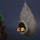 Simulation Straw Cute Bird Nest Garden Hanging Decoration Bird House