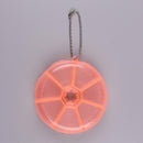 Portable 7 Day Weekly Round Drug Pill Box Medicine Splitters (Watermelon)