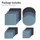 20pcs 5 Color Iron on Denim Fabric Patches for Clothing Jeans Repair Kit DIY