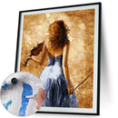 Painting By Numbers Kit DIY Violin Woman Canvas Oil Art Picture Home Decor A