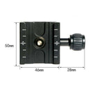 QR-50 Quick Release Plate + QR Clamp Built-in Bubble Spirit Level 1/4'' Screw
