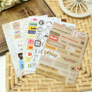 6x Retro DIY Calendar Paper Stickers for Scrapbooking Diary Planner StickyME