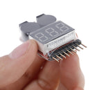 1-8S LED Low Voltage Buzzer Alarm Lipo Voltage Indicator Checker Tester JR