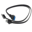 2Port 50cm USB 3.0 Type A Female to Motherboard-Header 20-Pin Cable Adapter