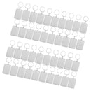 40Pcs Women Men Unisex Acrylic Clear Ring Keychain Blank DIY Photo Frame