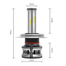 2PCS 6 Sides LED Headlight Kit H4 High Low Beam DOB LED Bulb Car Lighting 3