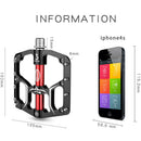 Cxwxc Bike Pedals Flat 3 Sealed Bearings Bicycle Pedals Wide Platform Bike