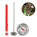 Stainless Steel Soil Thermometer 127mm Stem Display 0-100 Degrees Celsius Range