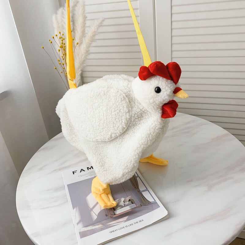 Women Girls Shoulder Handbag Cute Chicken Crossbody Purse May Bag
