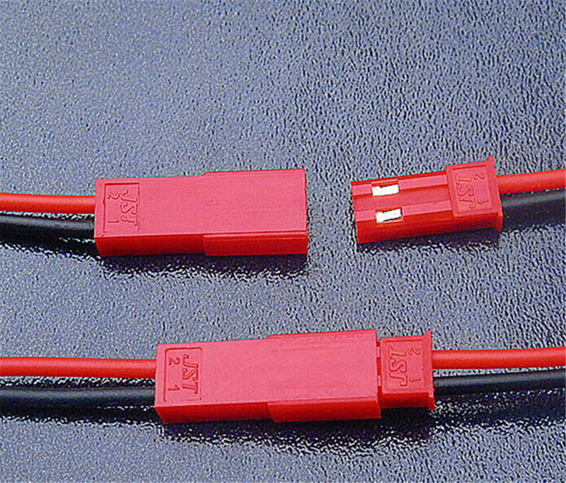 10X 100mm Male + Female JST Connector Plug Cable Male+Female for RC Battery T JR