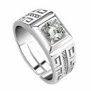 1 Pcs Elegant Diamond Men's Ring Crystal Open Rings Wedding Jewelry For Men