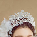 European Bride Crown Headdress Leaf Crystal Rhinestone Crown Wedding Access