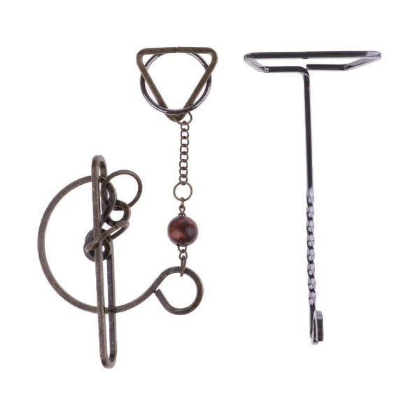 Free the Ring IQ Metal Wire Puzzle Brain Teaser Game Kids Educational Toys