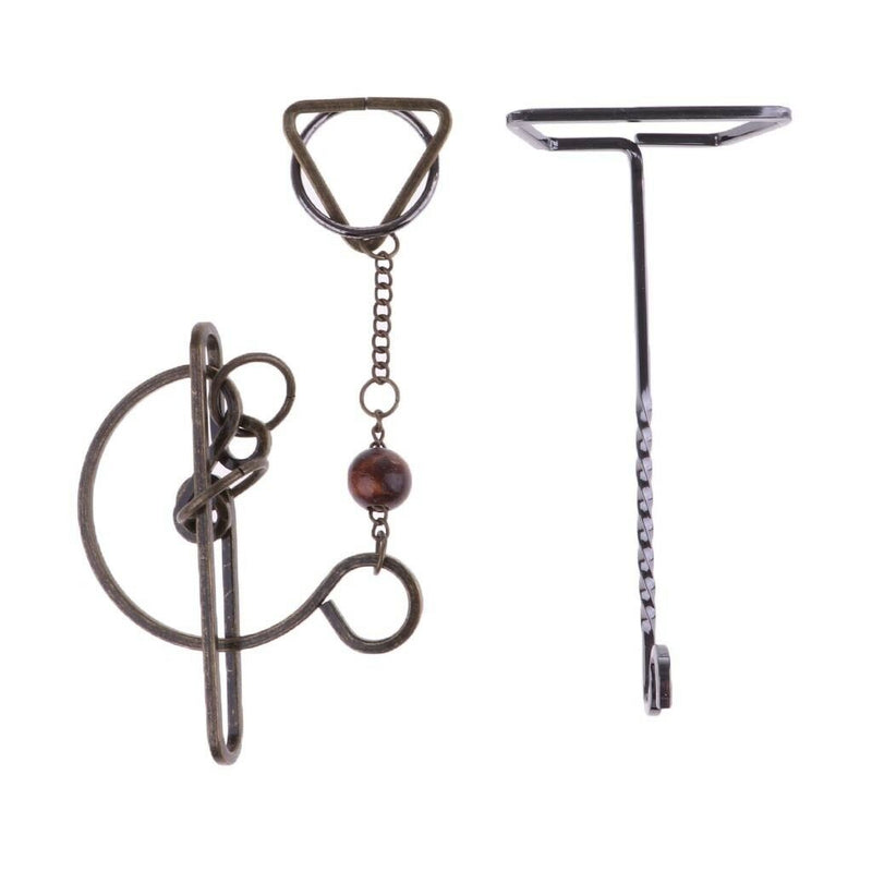 Free the Ring IQ Metal Wire Puzzle Brain Teaser Game Kids Educational Toys