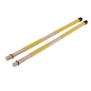 2x Drum Sticks Drumstick Brushes Percussion Parts for Jazz Folk Music Yellow