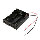 5pcs 3 Slots Plastic 18650 Batteries Storage Case Holder w/Wire Lead Pin