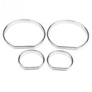 4Pcs Car Front Dashboard Speedometer Gauge Decoration Frame Dial Rings Trim