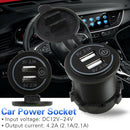 4.2A LED USB Charger Power Socket w/ Touch Switch Voltmeter for Car Boat RV A