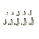 50 Pcs Fishing Sharpened Hook Tackle 10 Size #3-#12 Black Golden  Black Color M&