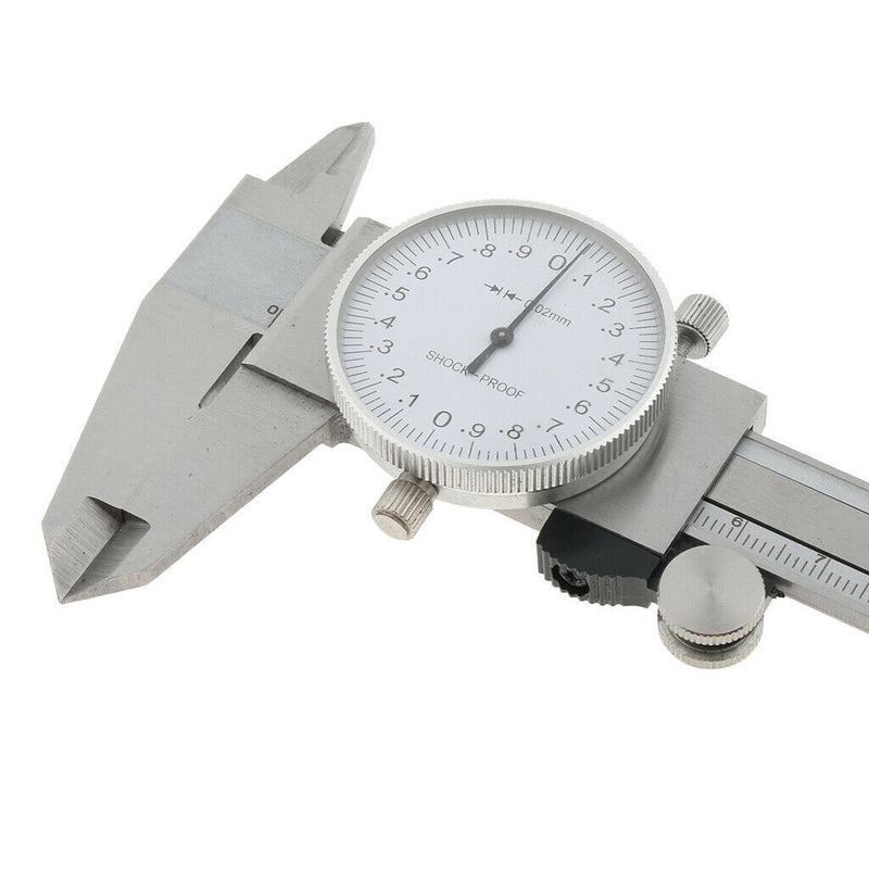 Stainless 0-150mm/0-6'' Dial Caliper, Vernier Caliper 4 Way Gauge Micrometer
