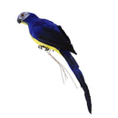 Pack of 3 Realistic Macaw Parrot Feathered Birds, Landscape Animal Ornaments