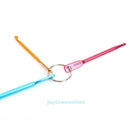 3pcs Hot Mixed Aluminum Knit Needle Crochet Hook Needle Keychain Keyring Craft