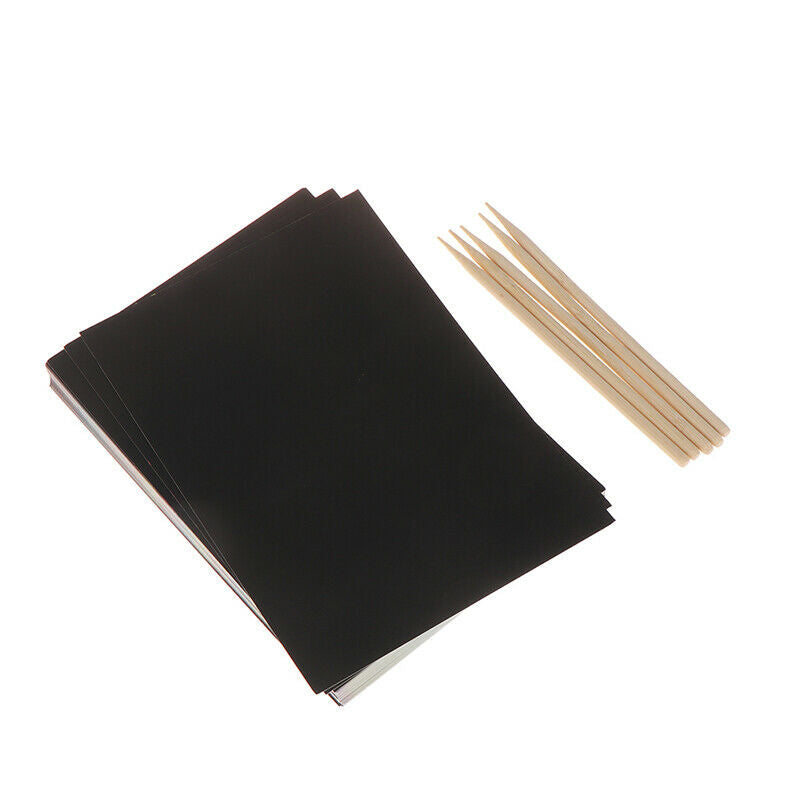 50 Sheets Magic Color Rainbow Art Paper Card DIY Painting Toys Drawing Stick Gw
