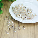 100Pcs Round Earnuts Earring Studs Backs Stoppers Golden for Lady Girls UIL