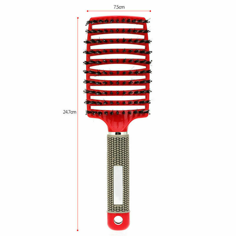Bristle Large Vented Styling Hair Comb Detangling Thick Hair Massage Bru RGC