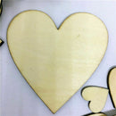 160 Piece Wooden Heart Blank Wooden Heart Embellishment 30/40/50/80 Mm Wood M8D9