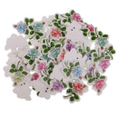 50pcs Rose Flower 2 Holes Wooden Buttons Scrapbook Embellishment Craft 32mm